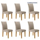 Kit 6 Cadeiras Estofadas Moscou Espresso Móveis Cinamomo/off