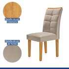 Kit 6 Cadeiras Estofadas Nápoles Espresso Móveis Cinamomo/off