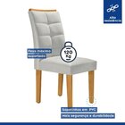 Kit 6 Cadeiras Estofadas Nápoles Espresso Móveis Cinamomo/off