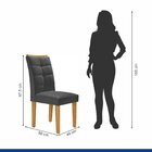 Kit 6 Cadeiras Estofadas Nápoles Espresso Móveis Cinamomo/off