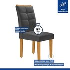 Kit 6 Cadeiras Estofadas Nápoles Espresso Móveis Cinamomo/off