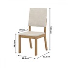 Kit 6 Cadeiras Estofadas Para Mesa De Jantar Milla Nature/lin