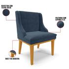 Kit 6 Cadeiras Estofadas Para Sala De Jantar Base Fixa De Mad