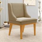 Kit 6 Cadeiras Estofadas Para Sala De Jantar Base Fixa De Mad