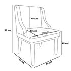 Kit 6 Cadeiras Estofadas Para Sala De Jantar Base Fixa De Mad