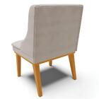 Kit 6 Cadeiras Estofadas Para Sala De Jantar Base Fixa De Mad