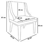Kit 6 Cadeiras Estofadas Para Sala De Jantar Base Fixa De Mad