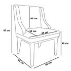 Kit 6 Cadeiras Estofadas Para Sala De Jantar Base Fixa De Mad