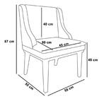 Kit 6 Cadeiras Estofadas Para Sala De Jantar Base Fixa De Mad