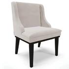 Kit 6 Cadeiras Estofadas Para Sala De Jantar Base Fixa De Mad