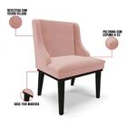 Kit 6 Cadeiras Estofadas Para Sala De Jantar Base Fixa De Mad