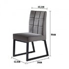 Kit 6 Cadeiras Estofadas Pés Metálicos Gênova Yescasa