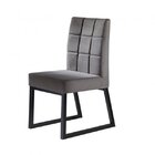 Kit 6 Cadeiras Estofadas Pés Metálicos Gênova Yescasa Camurça