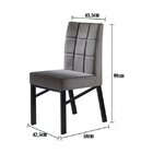 Kit 6 Cadeiras Estofadas Pés Metálicos Veneza Yescasa