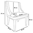 Kit 6 Cadeiras Estofadas Sala De Jantar Base Fixa De Madeira