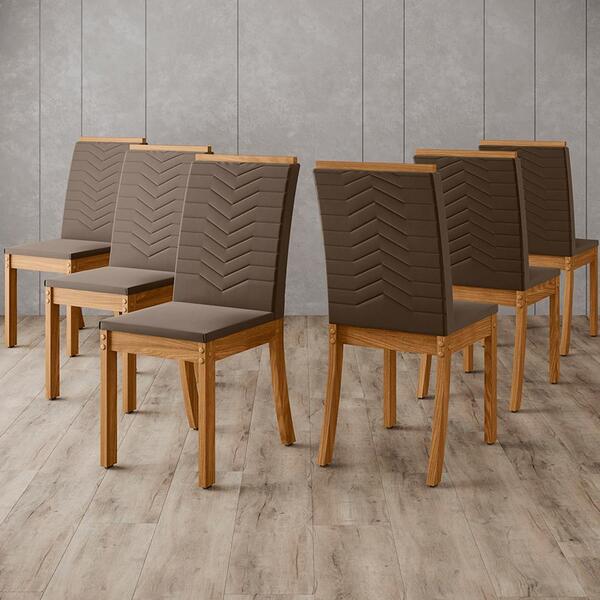 Kit 6 Cadeiras Estofadas Si12 Veludo Henn