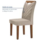 Kit 6 Cadeiras Estofadas Texas Yescasa Chocolate/off White/bo