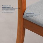 Kit 6 Cadeiras Estofadas Tiê Cabecasa Madeiraoriginals Amêndo