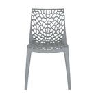 Kit 6 Cadeiras Gruvyer Acabamento Fosco - Cinza Escuro