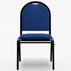 Kit 6 Cadeiras Hoteleiras Auditório Empilhável Linho Z33 Azul