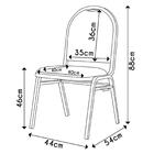Kit 6 Cadeiras Hoteleiras Auditório Empilhável Linho Z33 Azul