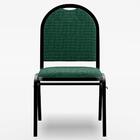 Kit 6 Cadeiras Hoteleiras Auditório Empilhável Linho Z33 Verd