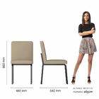 Kit 6 Cadeiras Industrial Pequim Preto/corino Bege - Móveis A