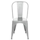 Kit 6 Cadeiras Iron Tolix Design Industrial Cozinha Bar Prata