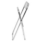 Kit 6 Cadeiras Jantar Design Dobrável Cristal Acrílico Transp