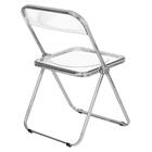 Kit 6 Cadeiras Jantar Design Dobrável Cristal Acrílico Transp