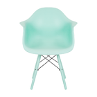 Kit 6 Cadeiras Jantar Eames Eiffel Braço Azul Tiffany Color