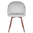 Kit 6 Cadeiras Jantar Estofada Maite Sedona Veludo Cinza