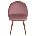 Kit 6 Cadeiras Jantar Estofada Maite Sedona Veludo Rosa Claro