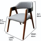 Kit 6 Cadeiras Laura Madeira Maciça De Eucalipto Verniz Rust