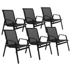 Kit 6 Cadeiras Lótus Premium - Preto