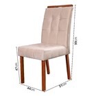 Kit 6 Cadeiras Madeira Maciça, Detalhe Em Botonê E Estofada S