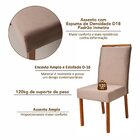 Kit 6 Cadeiras Madeira Maciça E Estofada Bella Espresso Móvei