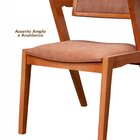 Kit 6 Cadeiras Madeira Maciça E Estofada Ímola Authentic Espr