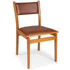 Kit 6 Cadeiras Madeira Maciça Encosto E Assento Estofado Chad