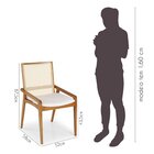 Kit 6 Cadeiras Madeira Maciça Encosto Em Tela Assento Estofad