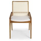 Kit 6 Cadeiras Madeira Maciça Encosto Em Tela Assento Estofad