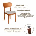 Kit 6 Cadeiras Madeira Maciça Multilaminada E Estofada Letíci