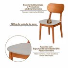 Kit 6 Cadeiras Madeira Maciça Multilaminada E Estofada Letíci