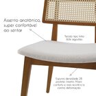 Kit 6 Cadeiras Madeira Maciça Palermo Encosto Tela Assento Es