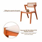 Kit 6 Cadeiras Madeira Maciça, Rattan De Fibra 100% Natural E