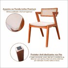 Kit 6 Cadeiras Madeira Maciça, Rattan De Fibra 100% Natural E