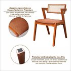 Kit 6 Cadeiras Madeira Maciça, Rattan De Fibra 100% Natural E