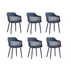 Kit 6 Cadeiras Marcela   Azul Marinho
