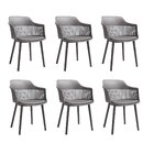 Kit 6 Cadeiras Marcela   Cinza