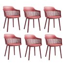 Kit 6 Cadeiras Marcela   Marrom